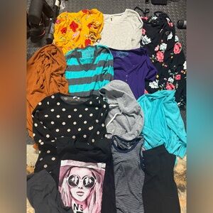 Women’s clothes bundle! All size medium. Dress, sweaters, tanks, tops, leggings!